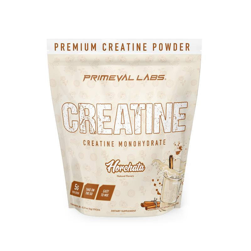 Primeval Labs Creatine Monohydrate Powder - 120 Servings and Travel Sticks, Agua Fresca Flavors, Zero Sugar