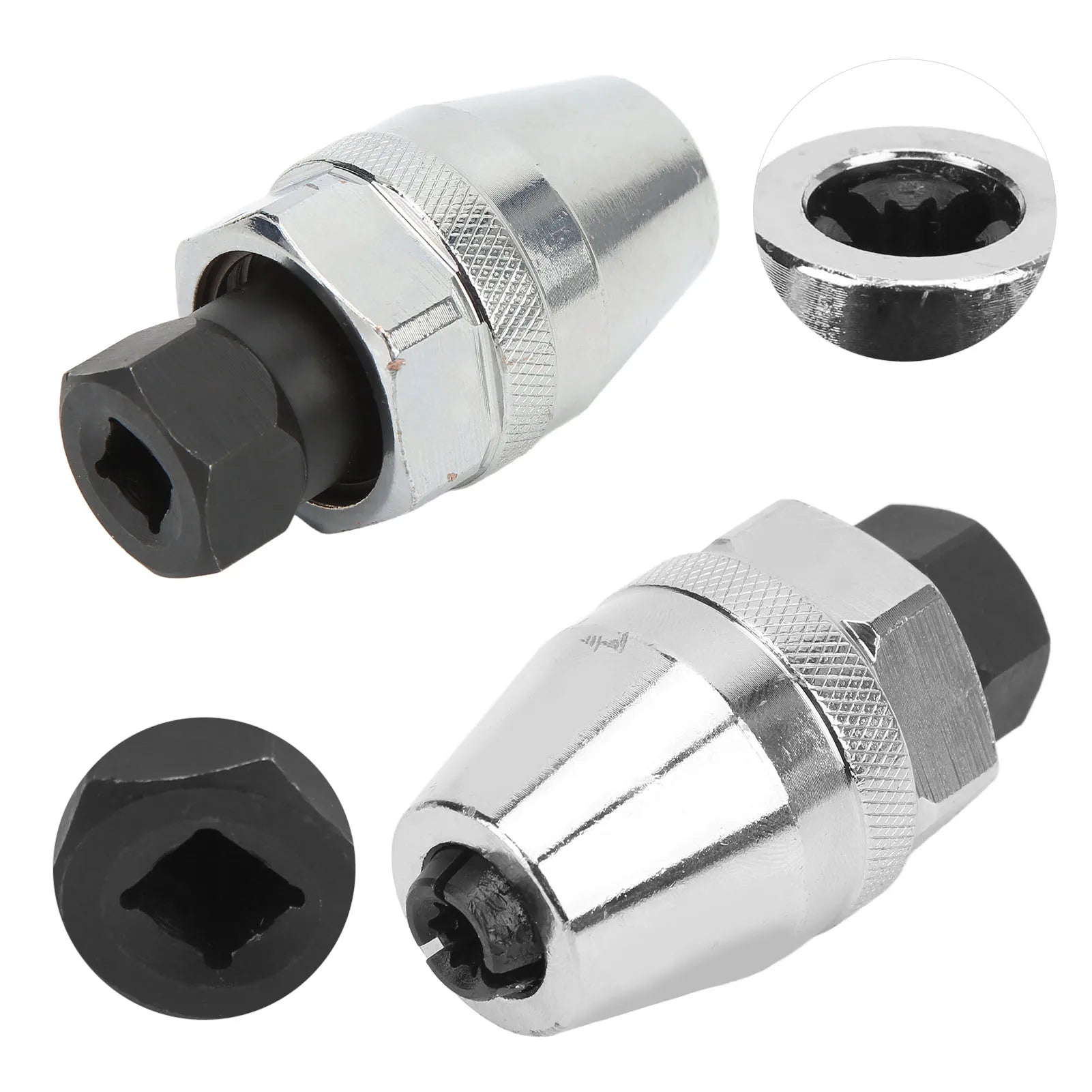 3/8In Drive Stud Extractor Steel Alloy Universal Broken Bolt Remover for 1/4In‑1/2In Rounded Studs