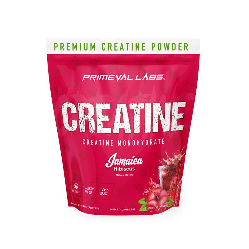 Primeval Labs Creatine Monohydrate Powder - 120 Servings and Travel Sticks, Agua Fresca Flavors, Zero Sugar